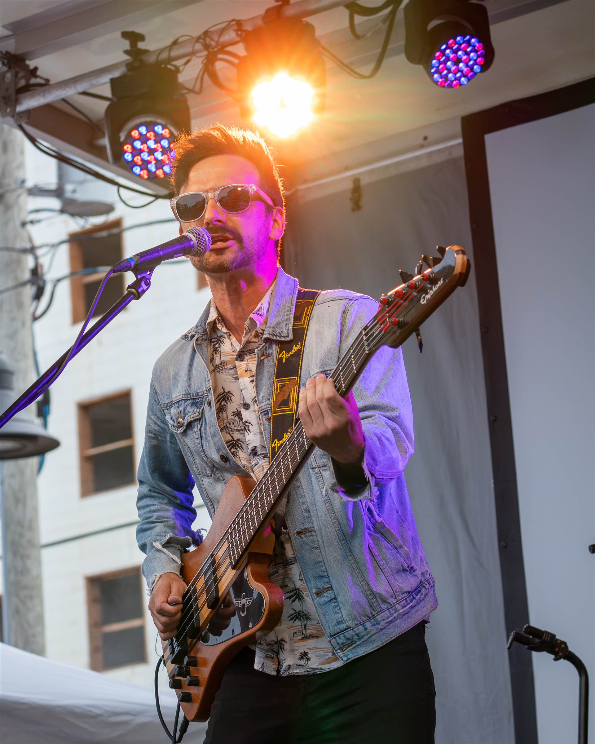 Live band performing energetic set at a Charlottetown music festival - Eastside Photography PEI event coverage