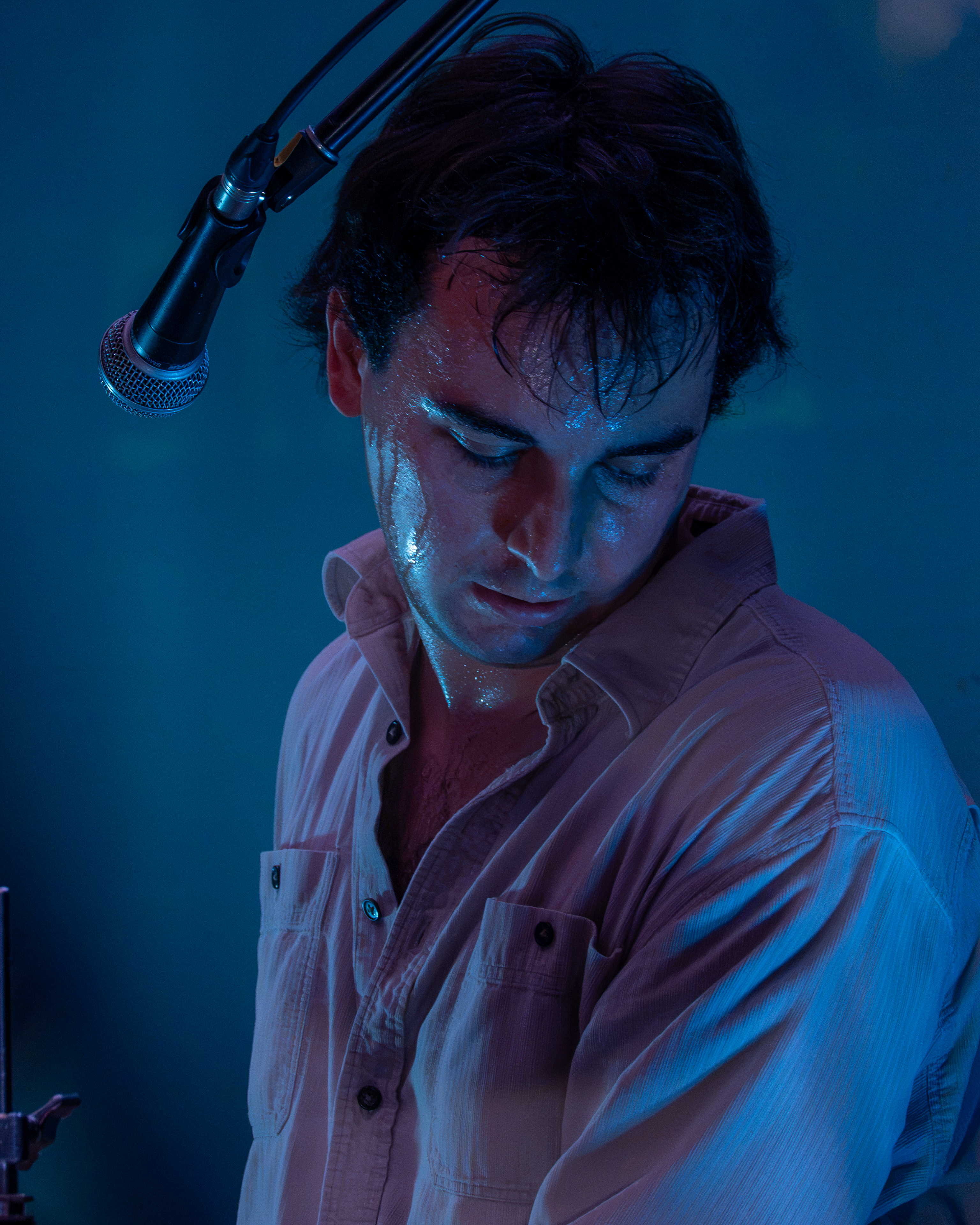 Artist portrait blue lighting PEI - Eastside Photography